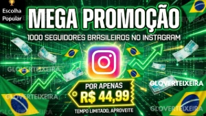 [Promoção] 1000 Seguidores Brasileiros Instagram | 24h On - Redes Sociais
