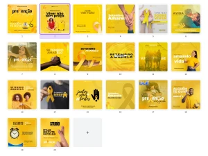 Pack Canva Setembro Amarelo - 20 Artes Editáveis - Serviços Digitais