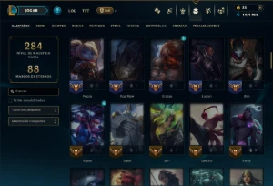 Diamante 1 com 95 Champs e 37 Skins ( MAIN ADC ) - League of Legends LOL