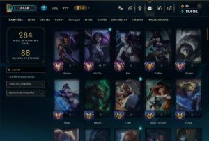 Diamante 1 com 95 Champs e 37 Skins ( MAIN ADC ) - League of Legends LOL