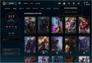 Conta lol com mais de 6000 gasto e de valorant com 300 gasto - League of Legends