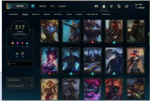 Conta lol com mais de 6000 gasto e de valorant com 300 gasto - League of Legends