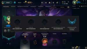 Conta com 400+ Skin Platina 4 - League of Legends LOL