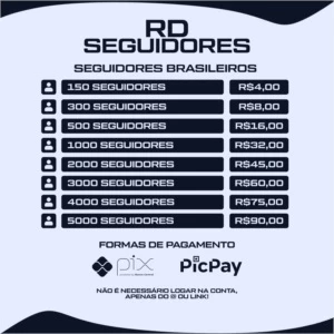 1Mil Seguidores Instagram - Redes Sociais