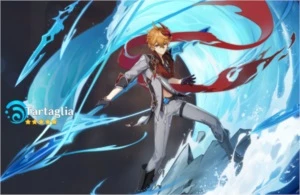 Conta Genshin Impact com Zhongli, Eula, Tartaglia e Diluc