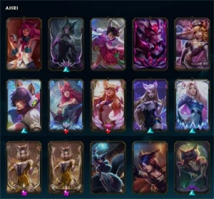 💎 CONTA MONO AHRI COM TODAS SKINS~CROMAS~BORDAS~ICONES💎 - League of Legends: Wild Rift LOL WR
