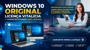 Windows 10 Pro Original Microsoft | Chave Ativação Oficial - Softwares e Licenças