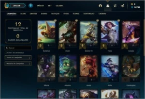 Conta platina 2 com 3 skins e 22 champs - League of Legends LOL