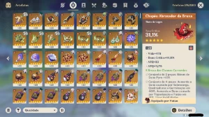 AR 59 end game - 19 5 star + 6 armas 5 star + Hutao Yelan - Genshin Impact