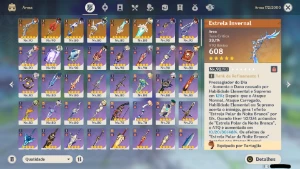 AR 59 end game - 19 5 star + 6 armas 5 star + Hutao Yelan - Genshin Impact