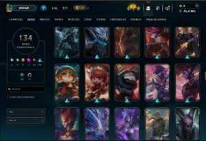Ouro 4 com TODOS os Champs e 134 Skins ( MAIN JG ) - League of Legends LOL