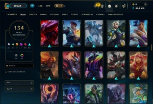 Ouro 4 com TODOS os Champs e 134 Skins ( MAIN JG ) - League of Legends LOL