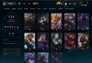 Ouro 4 com TODOS os Champs e 134 Skins ( MAIN JG ) - League of Legends LOL