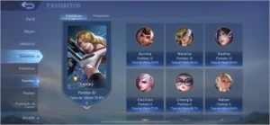 CONTA MLBB +200 SKINS, 79 HEROES, ELO MÁXIMO MÍTICO IV - Mobile Legends