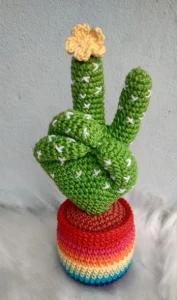 Cacto Paz e Amor - Artesanato e Personalizados