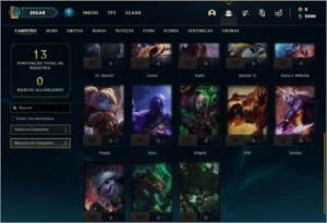 Conta ouro 4 smurf baratinha com 23 champs - League of Legends LOL