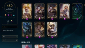 Conta lol 450 skins, 23 míticas, todas ultimates, 34 lendári - League of Legends