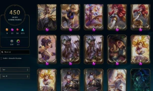 Conta lol 450 skins, 23 míticas, todas ultimates, 34 lendári - League of Legends