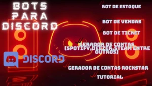 Bots Para Discord De Vendas e Gerador De Contas - Redes Sociais