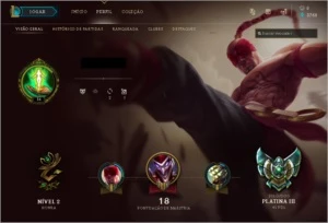 CONTA PLATINA 3 - League of Legends LOL