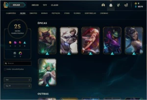 CONTA DE LOL, GOLD2, 25 SKINS, 3 CROMAS, M7 DE YASUO!!! - League of Legends