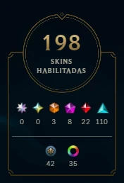 Conta Prata 4, todos os campeões e 198 skins. - League of Legends LOL
