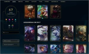Conta de LoL platina 3 - League of Legends