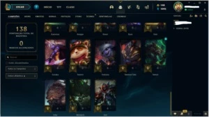 ContaLoL mmr platina - 43champ - 11skins - frag.ezpulsefire+ - League of Legends