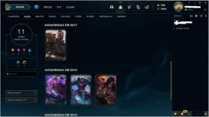 ContaLoL mmr platina - 43champ - 11skins - frag.ezpulsefire+ - League of Legends