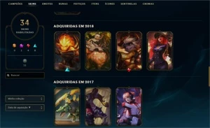 Conta lol com icons raros season2, diamante 4 - League of Legends