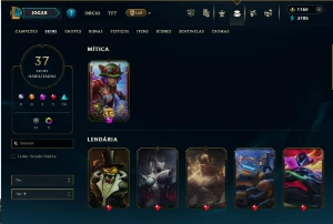 Conta Main Jg/Main Ww/Gold 1(quase PLAT)/Varias Skins +1,1k - League of Legends LOL