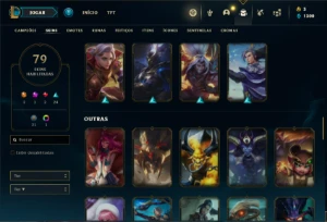Conta Unranked com 105 Champs e 79 Skins - League of Legends LOL
