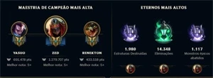 conta platina, 1kk de maestria lv 722 - League of Legends LOL