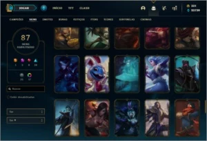 Conta prata 2 com 101 champs e 87 skins +2 Prestigios - League of Legends LOL