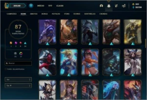 Conta prata 2 com 101 champs e 87 skins +2 Prestigios - League of Legends LOL