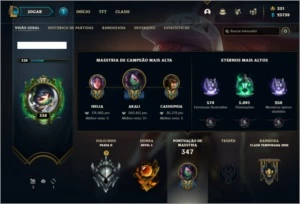 Conta prata 2 com 101 champs e 87 skins +2 Prestigios - League of Legends LOL