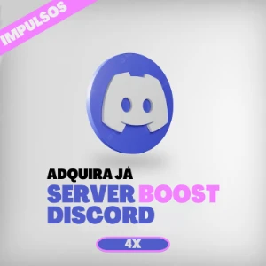 Discord 4x Server Boost (Impulsos) - Redes Sociais