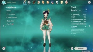 Venti Ganyu Espada 5☆ AR 26 - Genshin Impact