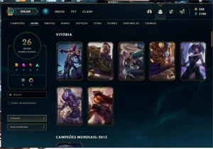 Conta  antiga (season 2) com skins e ícones raros, etc - League of Legends LOL