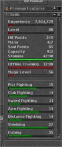 Vendo Sorcerer  lvl 80 em Umera PVP - Tibia