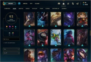 Conta ouro 4 com 105 champs e 93 skins - League of Legends LOL
