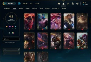Conta ouro 4 com 105 champs e 93 skins - League of Legends LOL