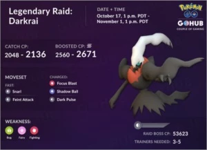 POKEMON GO CAPTURA LENDÁRIO DARKRAI