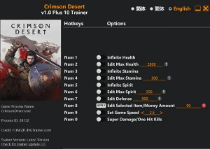 Crimson Desert trainer Mod Atualizado - Outros