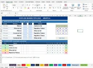 Tabela da Copa 2026 no Excel com Jogos da FIFA para Editar