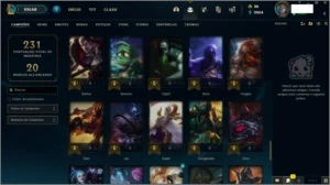 Conta League of legends level 123, 87 Champs,35 skins LOL