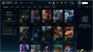 Conta League of legends level 123, 87 Champs,35 skins LOL