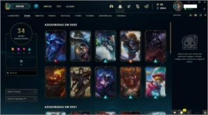 Conta League of legends level 123, 87 Champs,35 skins LOL