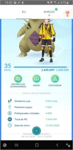 conta de pokemon go nível 36! - Pokémon