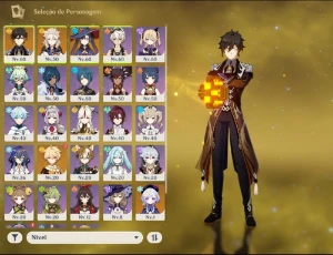 Zhongli+Albedo+Mona+Qiqi - Banner Garantido - Genshin Impact